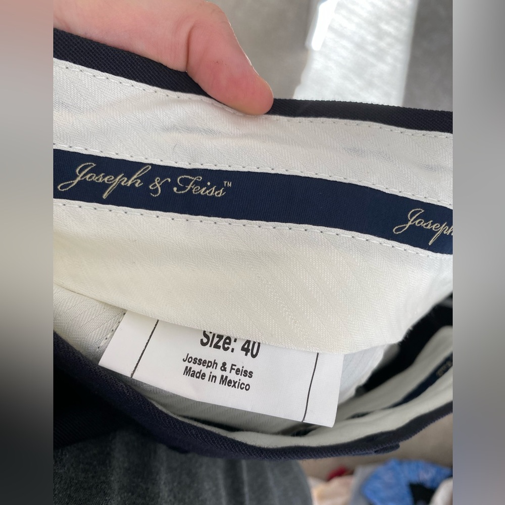 Joseph & Feiss Men’s Dress Pants, Size 40, Navy - Picture 3 of 4